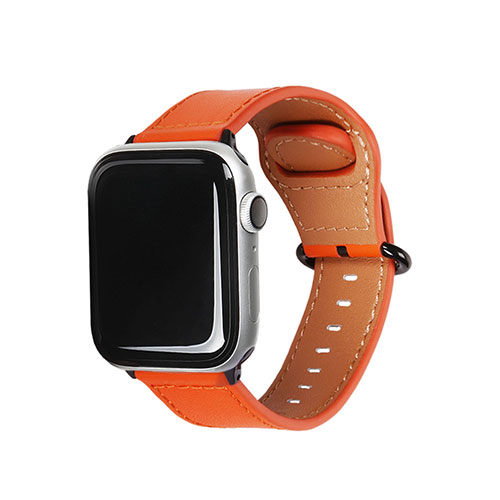 EGARDEN EGD20588AW [GENUINE LEATHER STRAP for Apple Watch 49/45/44/42mm Apple Watch用バンド オレンジ]