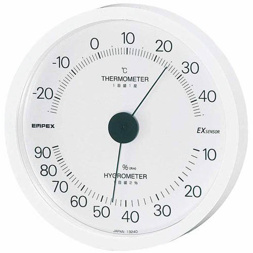 EMPEX EMPEX 温度・湿度計 エクシード 温度・湿度計 壁掛用 TM-2301 ホワイト