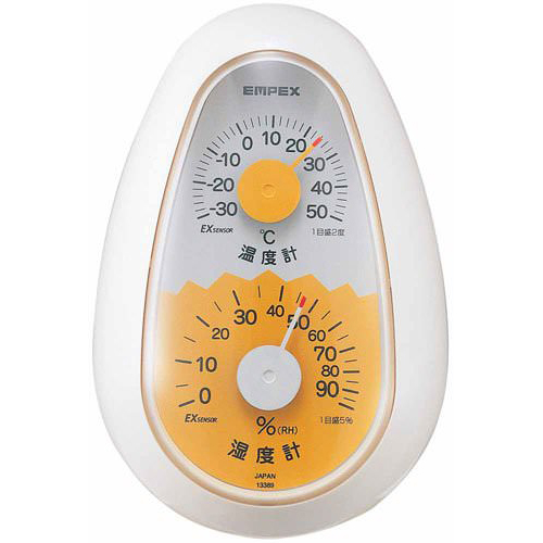 EMPEX EMPEX 温度・湿度計 起き上がりこぼし 温度・湿度計 TM-2321 ホワイト