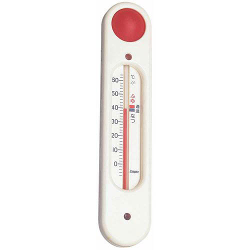 EMPEX EMPEX 吸盤付 浮型 湯温計 元気っ子 TG-5101 ホワイト