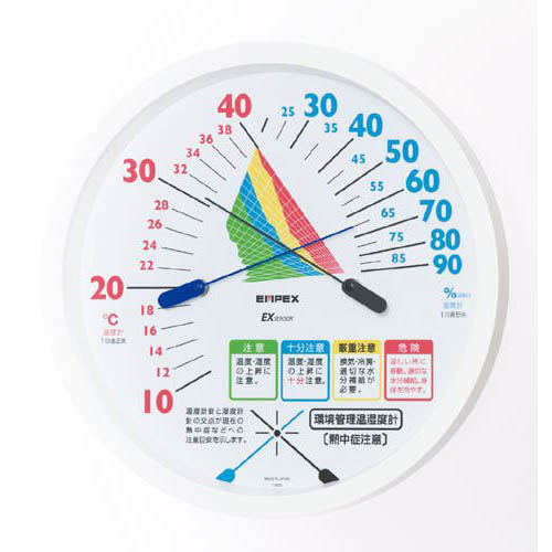 EMPEX EMPEX 温度・湿度計 環境管理 温度・湿度計「熱中症注意」 掛用 TM-2485