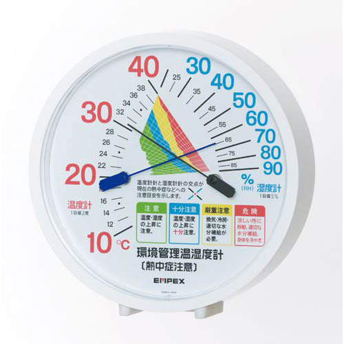 EMPEX EMPEX 温度・湿度計 環境管理 温度・湿度計「熱中症注意」 置き掛け兼用 TM-2484