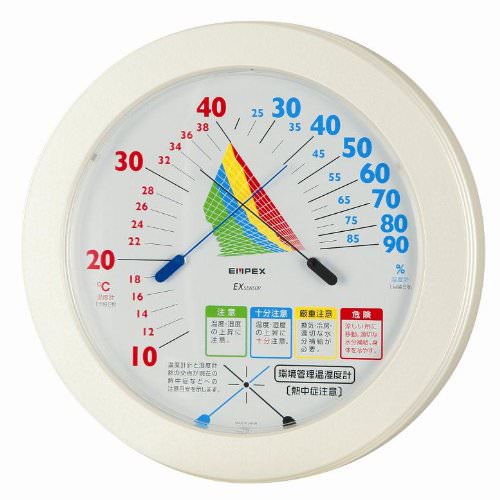 EMPEX EMPEX 温度計 環境管理 温・湿度計「熱中症注意」 掛用 TM-2482