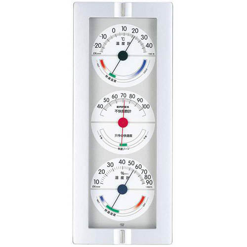 EMPEX EMPEX 温度・湿度計 快適モニター(温度・湿度・不快指数計) 掛用 CM-635 ホワイト