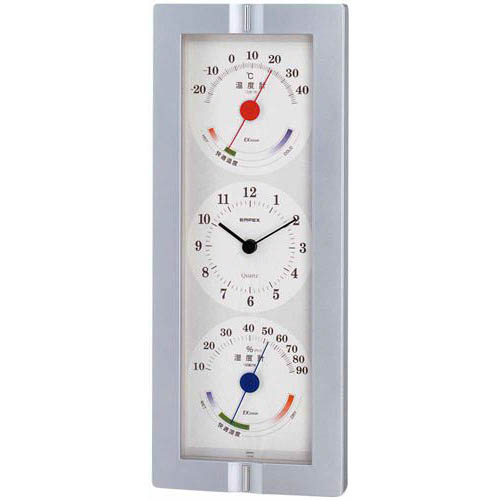 EMPEX EMPEX 掛け時計 ウェザータイム TQ-723 シルバーメタリック