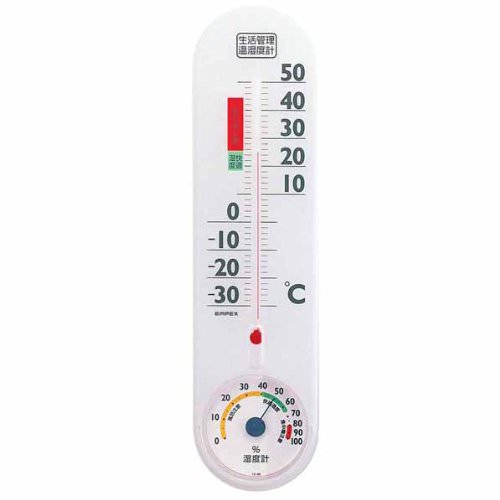 EMPEX EMPEX 生活管理 温度・湿度計 壁掛用 TG-2451 クリアホワイト