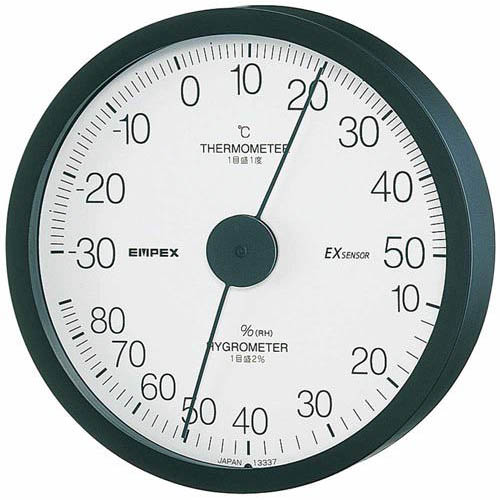 EMPEX EMPEX 温度・湿度計 エクストラ 温度・湿度計 壁掛用 TM-6202 ブラック