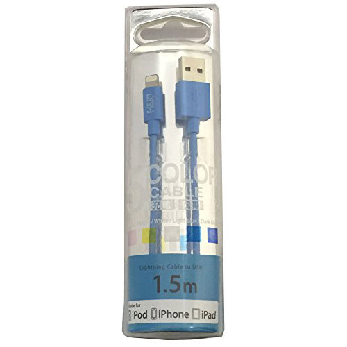 E-SELECT ES-LTC15MLB [MFI認証ライトニングカラーケーブル 1.5m ライトブルー]