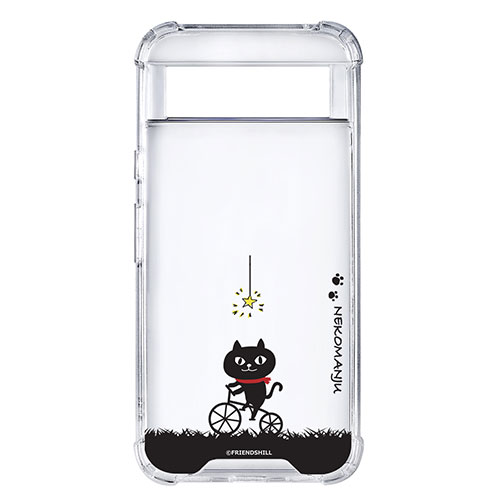 abbi FRIENDS ABF26923P8A [ネコマンジュウハイブリッドケース for Google Pixel 8a サイクリング]