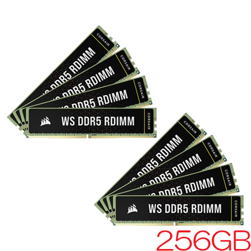 コルセア CMA256GX5M8B5600Z40 [WS DDR5 ECC RDIMM PC5-44800 (5600MT/s) 32GB 8枚組 CL40-40-40-77 1.25V For AMD]