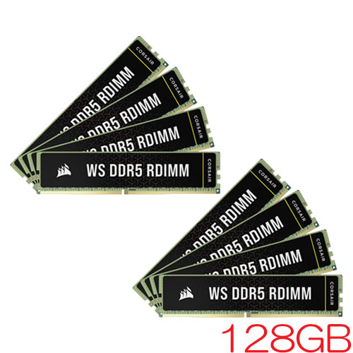 コルセア CMA128GX5M8B5600C40 [WS DDR5 ECC RDIMM PC5-44800 (5600 MT/s) 16GB 8枚組 CL40-40-40-77 1.25V]