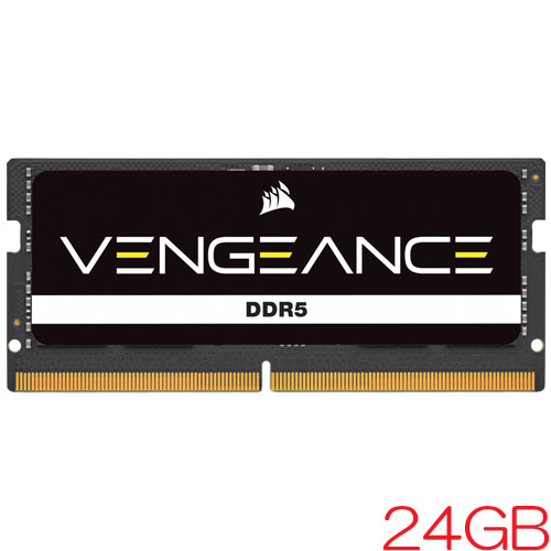 コルセア CMSX24GX5M1A5200C44 [VENGEANCE SODIMM DDR5 PC5-41600 (5200 MT/s) 24GB 1枚組 CL44-44-44-84 1.10V]