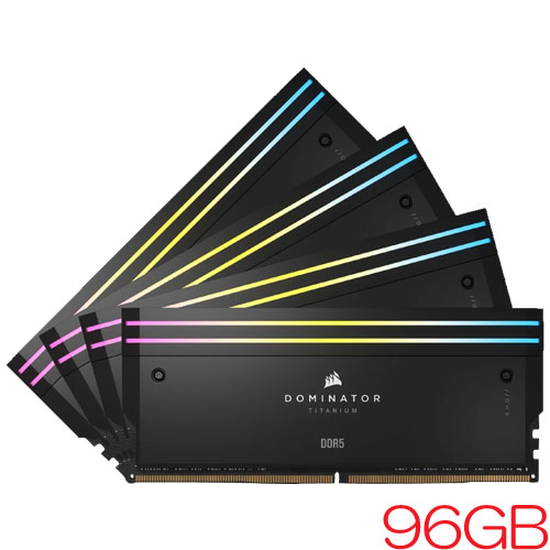 コルセア CMP96GX5M4B6400C32 [DOMINATOR TITANIUM DDR5 PC5-51200 (6400 MT/s) 24GB 4枚組 CL32-40-40-84 1.40V]