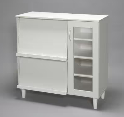 アイリスオーヤマ 家具 KBN-9390 [キッチンキャビネット オフホワイト]