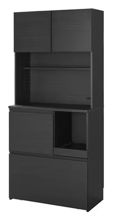 アイリスオーヤマ キッチン収納 KCB-790-B [キッチンキャビネット ブラック]