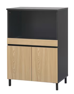 アイリスオーヤマ 家具 KCBL-590BT-N/B [キッチンキャビネット ナチュラル/ブラック]