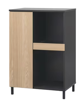 アイリスオーヤマ 家具 KCBL-590ST-N/B [キッチンキャビネット ナチュラル/ブラック]