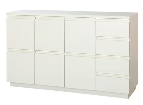 アイリスオーヤマ キッチン収納 RCB-1190-OW [リビングキャビネット オフホワイト]