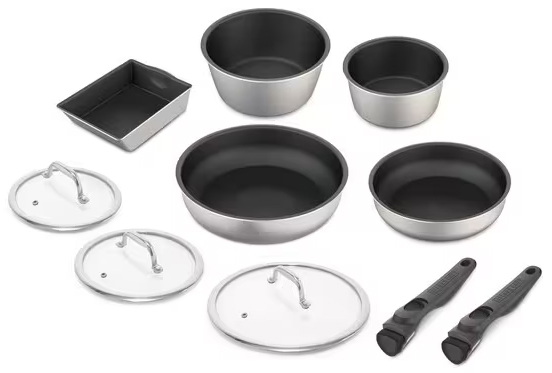 アイリスオーヤマ フライパン・鍋セット DG-S10S [ダイヤモンドグレイス 10点セット シルバー]
