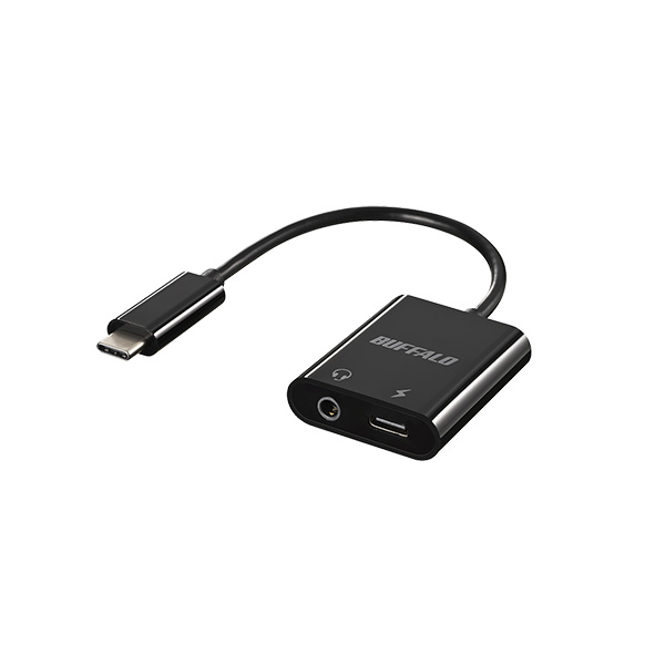 バッファロー（サプライ） BSMPCPD350BK [USB-C 3.5mm+PD給電オーディオ変換アダプタ ブラック]