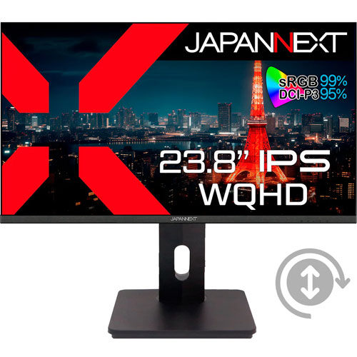 JAPANNEXT JN-IPS2380FLWQHD-HSP-N [液晶ディスプレイ 23.8型/2560×1440/ブラック]
