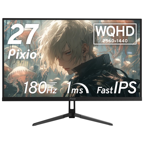 Pixio PX278WAVE-O [PX278 WAVE Black ゲーミングモニター 27インチ 180Hz WQHD IPS]