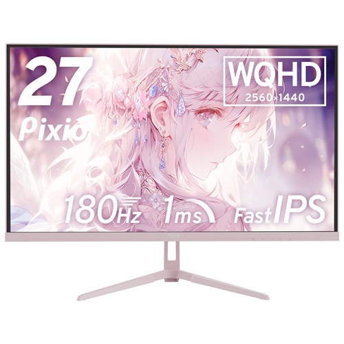 Pixio PX278WAVEK-O [PX278 WAVE Pastel Pink ゲーミングモニター 27インチ 180Hz WQHD IPS]