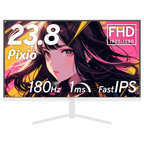 Pixio PX248PPWH-O [PX248PP ホワイト ゲーミングモニター 23.8インチ 180Hz FHD IPS]