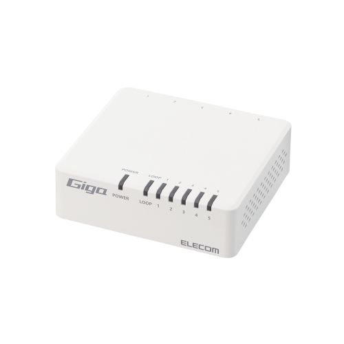 エレコム EHC-G05PA4-W [Giga対応スイッチングHub/5ポート/電源外付/ホワイト]