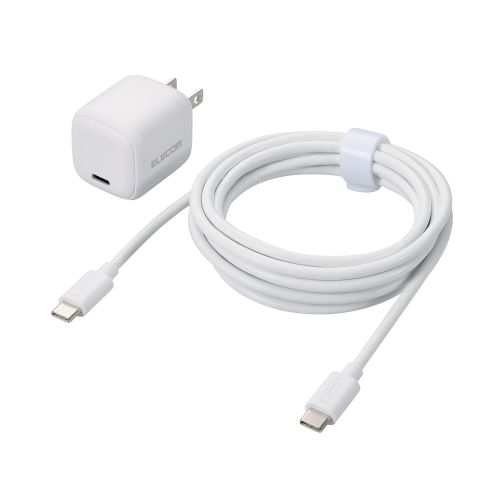 エレコム MPA-ACCP8230WH [AC充電器/USB-Cx1/ケーブル付/2.5m/ホワイト]