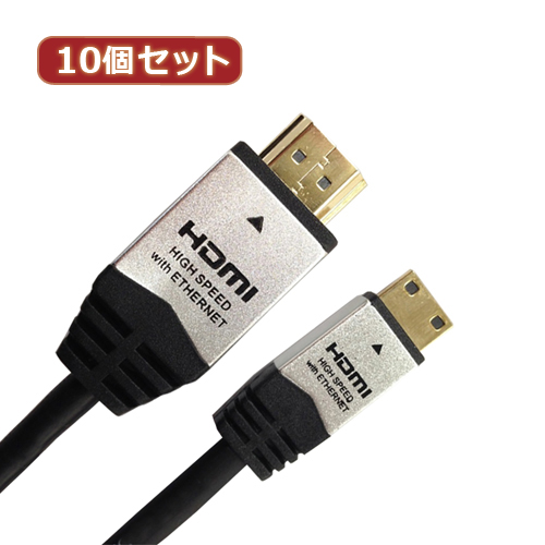 HDM30-016MNSX10 [10個セット HDMI MINIケーブル 3m シルバー]