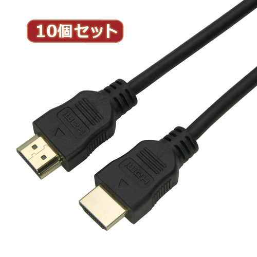 HORIC HDM15-311BKX10 [10個セット HDMIケーブル 1.5m ブラック 樹脂モールドタイプ]