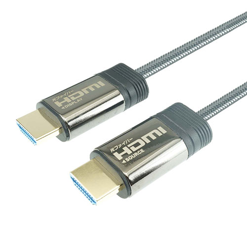 HORIC HH500-606GY [光ファイバー HDMIケーブル 50m メッシュタイプ グレー]