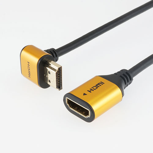 HORIC HLFM05-586GD [HDMI延長ケーブル L型270度 0.5m ゴールド]