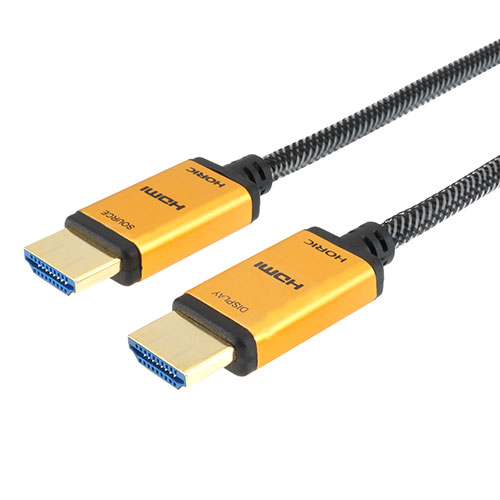 HORIC HH100-533GM [光ファイバー HDMIケーブル 10m メッシュタイプ ゴールド]