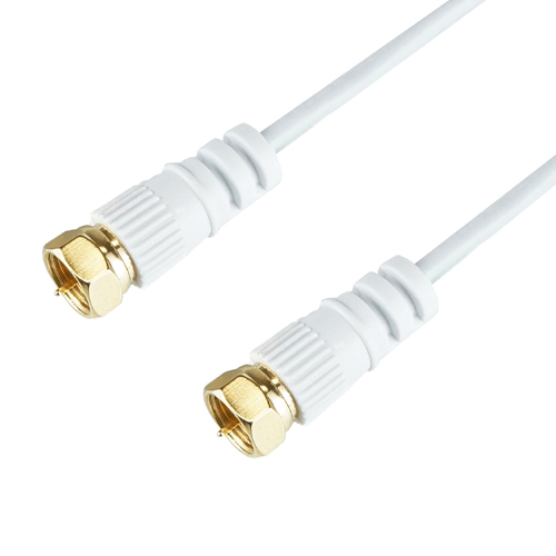 HORIC AC50-485WHX5 [5個セット 極細アンテナケーブル 5m ホワイト 両側ネジ式コネクタ]