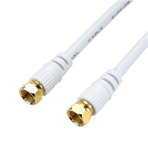 HORIC AC05-443WHX5 [5個セット アンテナケーブル 0.5m ホワイト 両側ネジ式コネクタ]