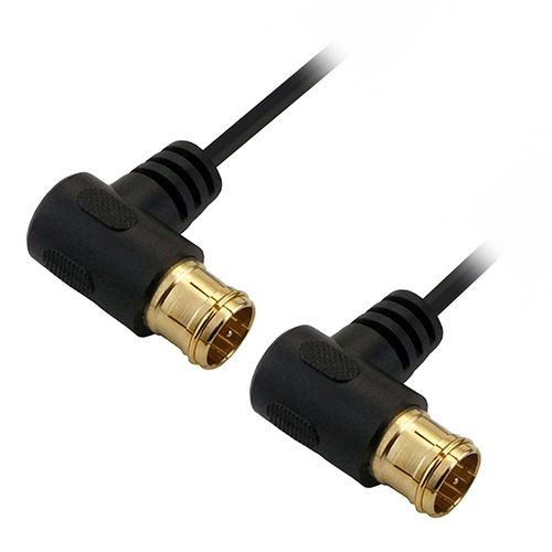 HORIC AC30-785BBX5 [【5セット】 極細アンテナケーブル 3m ブラック L字差込式-L字差込式]