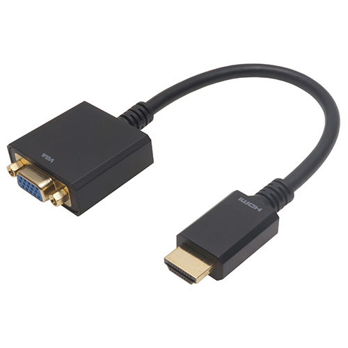 HORIC HAVGF-707BBX3 [【3セット】 HDMI→VGA変換アダプタ 15cm HDMIオス to VGAメス]