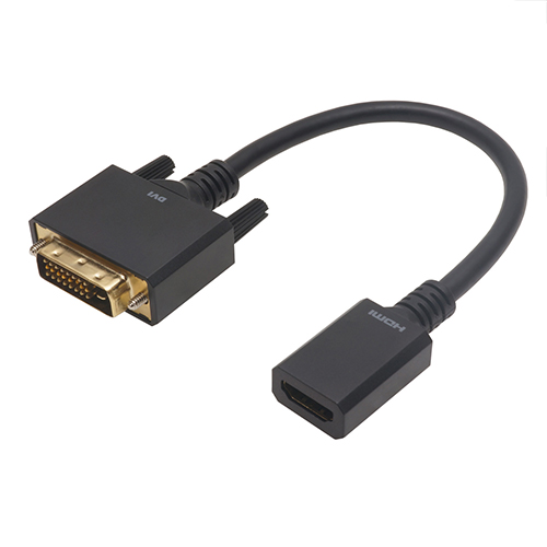 HORIC HAFDV-700BB [HDMI-DVI変換アダプタ 15cm HDMIメス-DVIオス]