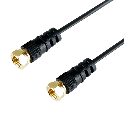 HORIC AC30-484BK [極細アンテナケーブル 3m ブラック 両側ネジ式コネクタ]