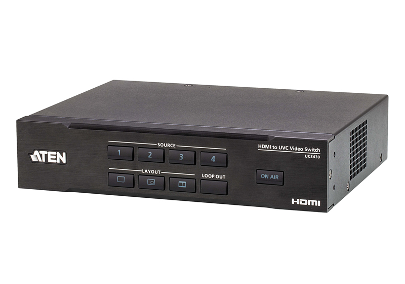 ATEN ATEN UC3430 [クワッド 4K HDMI→USB-C UVC ビデオスイッチャー]