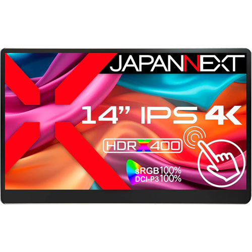 JAPANNEXT JN-MD-IPS140UHDR-T [タッチパネルディスプレイ 14型/3840×2160/ブラック]
