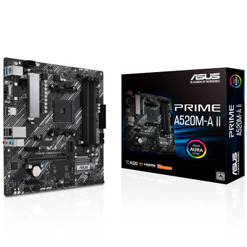 ASUS PRIME A520M-A II [マザーボード AMD A520/Socket AM4/DDR4/microATX]