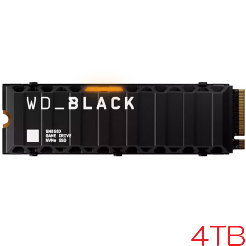 WDS400T2XHE [WD_BLACK SN850X NVMe SSD（4TB M.2(2280) PCIe Gen4 x4 NVMe ヒートシンク搭載 5年保証）]