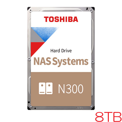 東芝(HDD) HDWG780UZSVA [8TB NAS向けHDD N300 3.5インチ、SATA 6G、7200 rpm、バッファ 512MB、CMR]