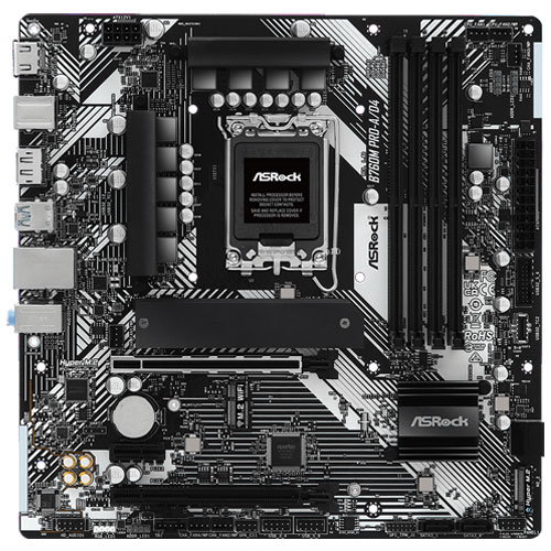 ASRock B760M Pro-A/D4 [マザーボード Intel B760/LGA1700/DDR4/2.5GbE/Micro ATX Thunderbolt AIC対応]