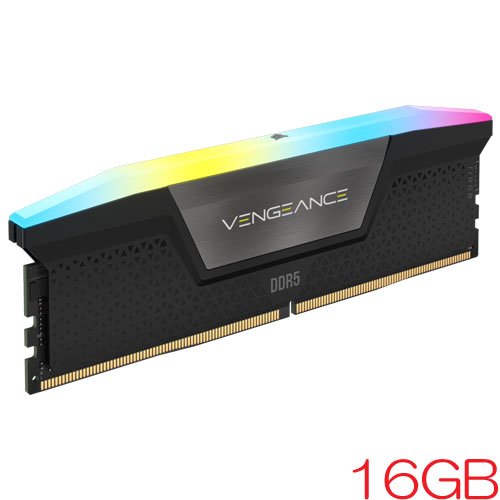 コルセア CMH16GX5M1B5600C40 [VENGEANCE RGB DDR5 PC5-44800 (5600 MT/s) 16GB 1枚組 CL40-40-40-77 1.25V]