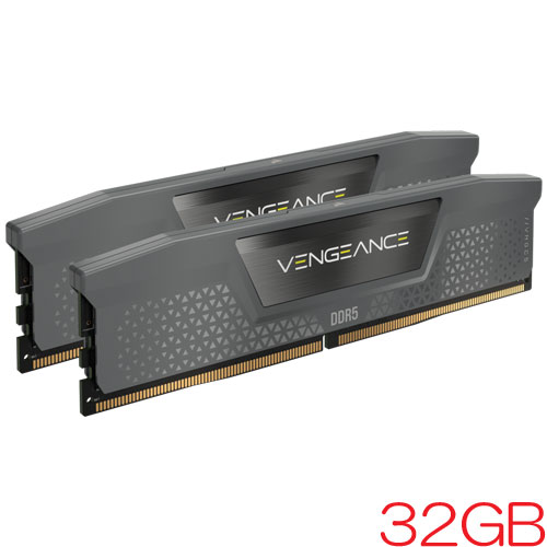 コルセア CMK32GX5M2B6400Z32 [VENGEANCE DDR5 PC5-51200 (6400 MT/s) 16GB 2枚組 CL32-40-40-84 1.40V For AMD]