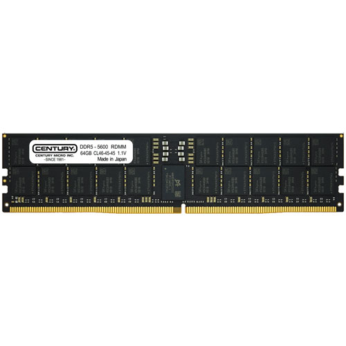 センチュリーマイクロ CB64G-D5RE560242 [64GB DDR5-5600 (PC5-44800) ECC Reg DIMM 288pin Dual Rank 4096Mx4]
